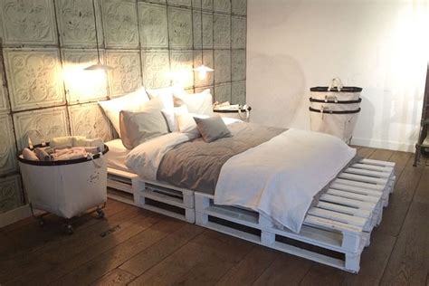 Get bigger pallets and just do simple planning and measurements to build a pallet bed. How To Make A Pallet Bed | HomeIdeas