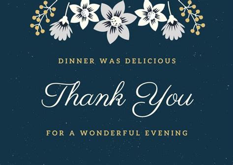 Thank You For Dinner Greeting Card Wording Examples Thank You For