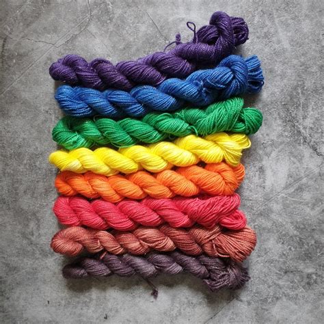 Pride Flag Hand Dyed Yarn Gradient Set Gamercrafting Yarns