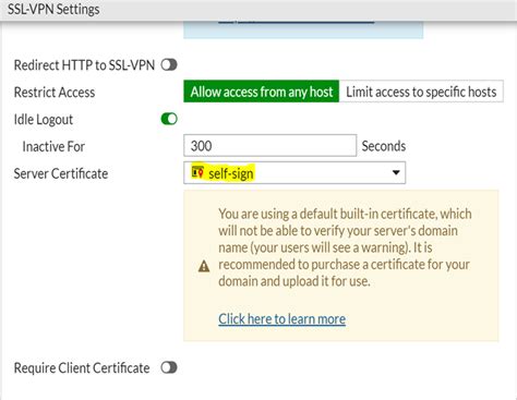 Technical Tip Ssl Vpn Web Mode Certificate Error Fortinet Community
