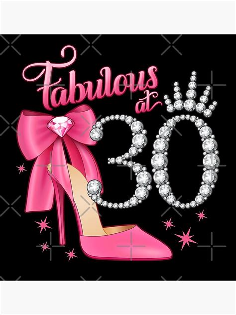 30th Birthday Fabulous At 30 Women Ladies Poster For Sale By Iclipart Redbubble