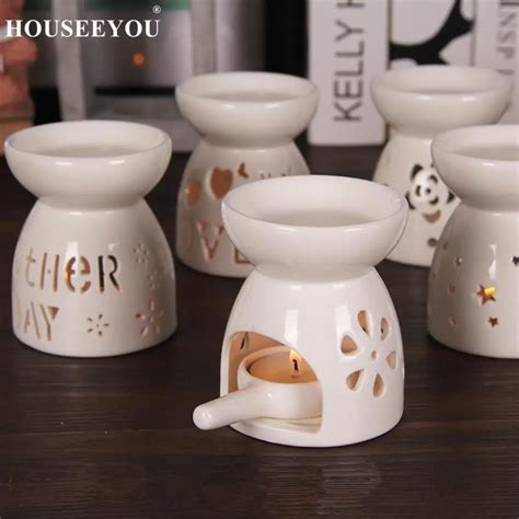 HOT Ceramic Candle Holder Essential Oil Burner Diffuser Aromatherapy Incense Lamps Porcelain