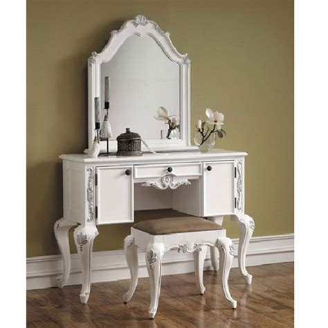 Sears has bedroom vanities so you can get ready in the morning. vanity | White Antique Vanity Mirror and Bench | Mahogany ...