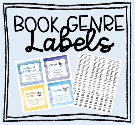 5 Best Images Of Free Printable Book Genre Labels Book Labels 10