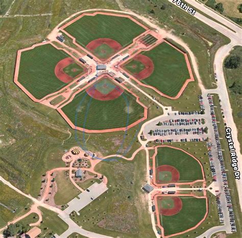 The Rock League Baseball Complex In Franklin Wi All Fields Are Shaped