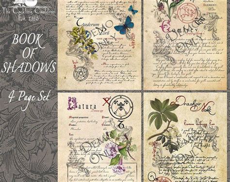 Grimoire Spell Herbal Correspondence And Book Of Shadows Etsy