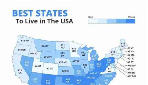 Best States To Live In The Usa Infographics Archive