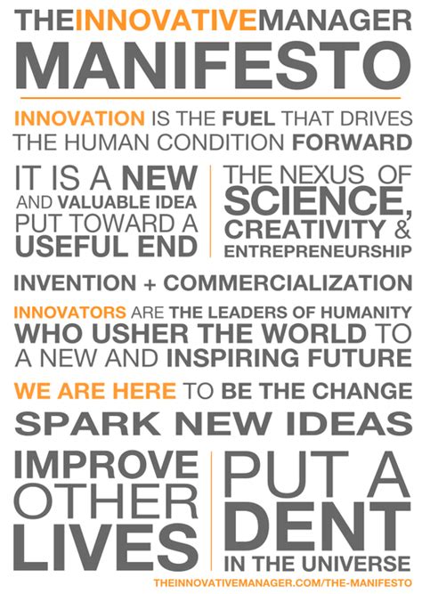 The Manifesto Types Of Innovation Disruptive Innovation Innovation