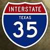 Texas Interstate Route 35 Highway Marker Road Sign Austin San Antonio ...