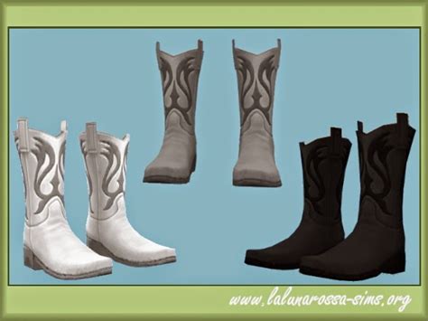 My Sims 4 Blog Boots And Bandanas Recolors For Males By Lalunarossa