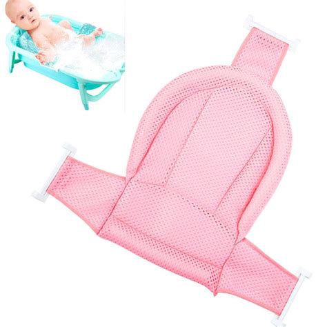 Safety Baby Bath Support Seat Adjustable Comfortable Infant Newborn Bath Seat Support Net Bath