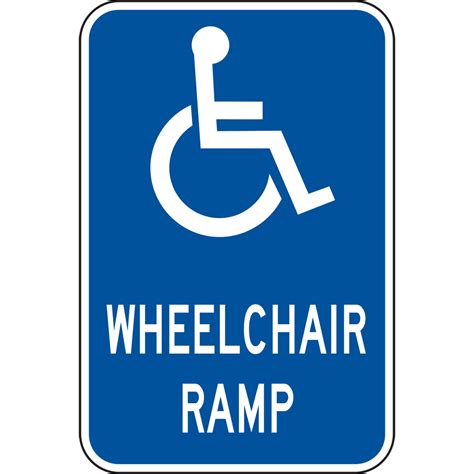 Ada Wheelchair Ramp Sign Pke 20870 Parking Handicapped Clipart Best