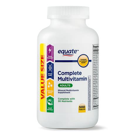 Equate Adults Complete Multivitamin Tablets 500 Count Walmart Com