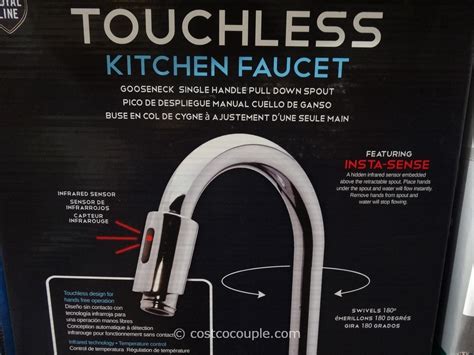 Kitchen ideas, advantages of buying costco kitchen cabinets : Royal Line Touchless Chrome Kitchen Faucet