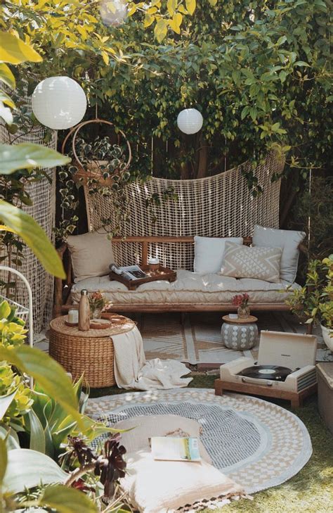 Bohemian Back Yard Patio Balcony Decor Outdoor Patio Decor Small