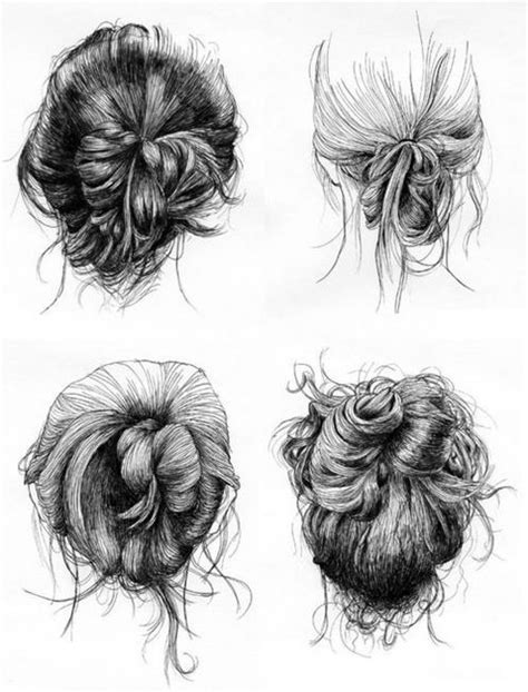 Messy Buns Zeichnungen Von Haaren Unordentliche Frisur Haare Zeichnen