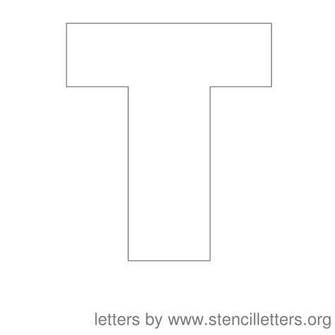 Fancy Letter T Stencil