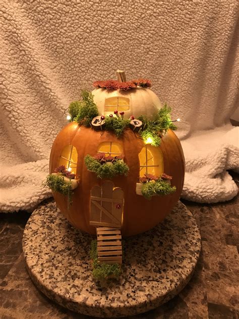 Woodland Cottage Pumpkin Carving Craft Halloween2017 Fall Pumpkins