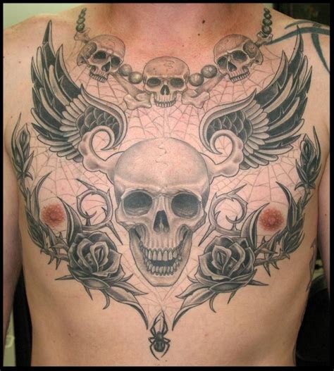 Chest Skull By Steve Gibson Tattoos Chest Tattoo Skull Skull Tattoos Body Tattoos Tattoo