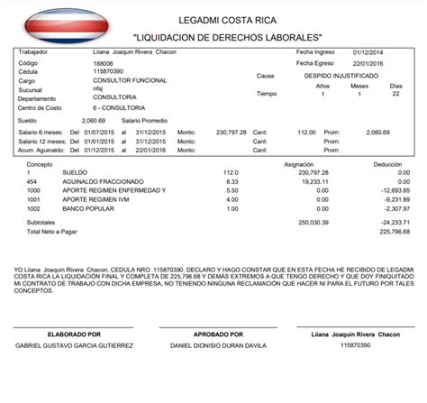 Recibo De Pago De Liquidación Centro De Documentación Legadmi