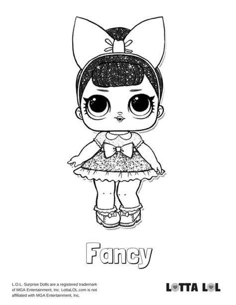 Fancy Glitter Lol Surprise Doll Coloring Page Lotta Lol