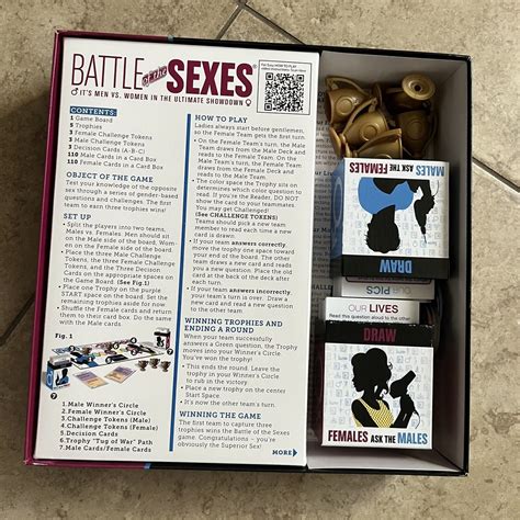 Spin Master Battle Of The Sexes Trivia Board Game 100 Complete