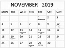 November 2019 Calendar With Holidays Printable Planner | November ...