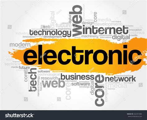 Electronic Word Cloud Business Concept Stock Vector Royalty Free