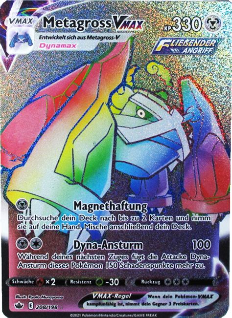 Pokemon Metagross Vmax Secret Rare Einzelkarte Deutsch Comic Planet Shop