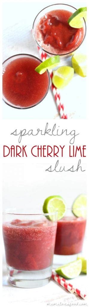 Sparkling Dark Cherry Lime Slush Mama Loves Food