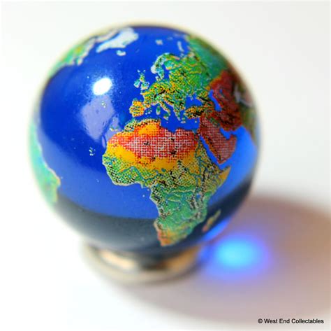 22mm 0 9 Blue Recycled Glass Earth Globe Marble With