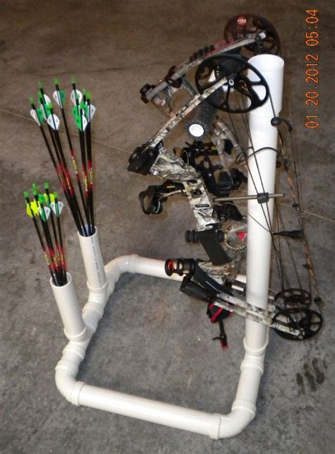 Simple Pvc Bow Stand Bow Hunting Gear Bow Rack Diy Archery Target