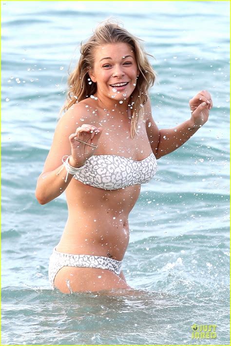 Leann Rimes Rocks White Bikini On Super Bowl Sunday Photo