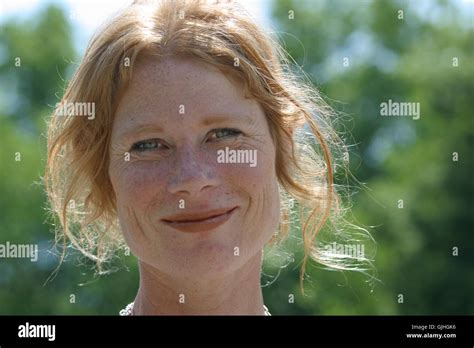 Redhead Woman Over 40 Stock Photo Alamy