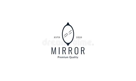 Classic Mirror Wall Simple Logo Vector Icon Design Illustration Stock