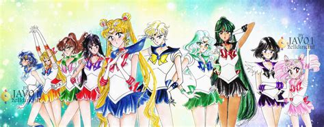 Sailor Moon Inner And Outer Senshi By Zelldinchit On Deviantart