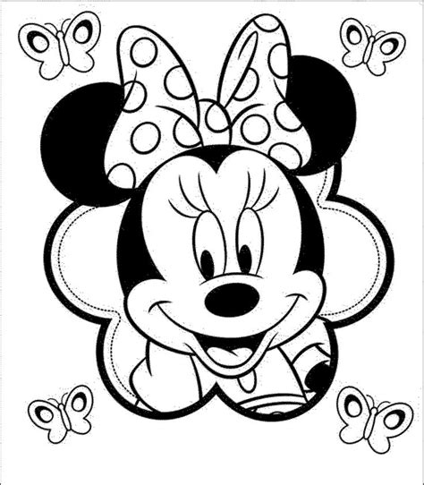 Minnie Mouse Coloring Pages For Kids Printable Kids Colouring Pages