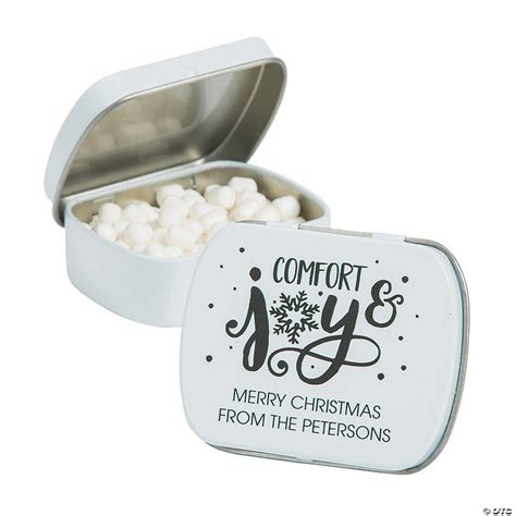 Personalized Bold Christmas Mint Tins 24 Pc