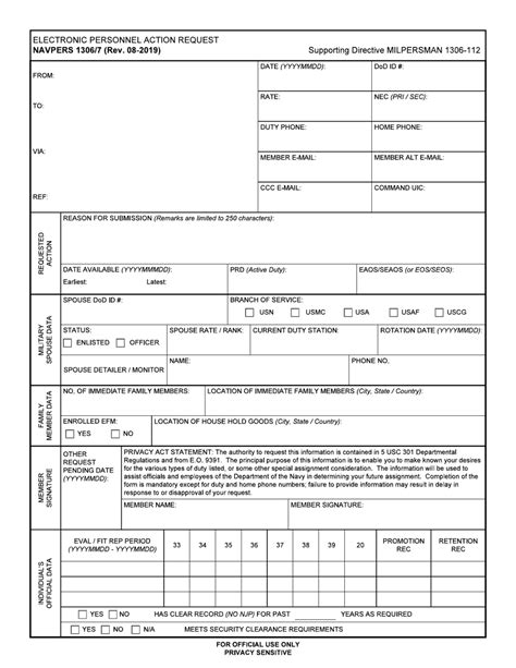 Navpers Form 13067 Download Fillable Pdf Or Fill Online Electronic