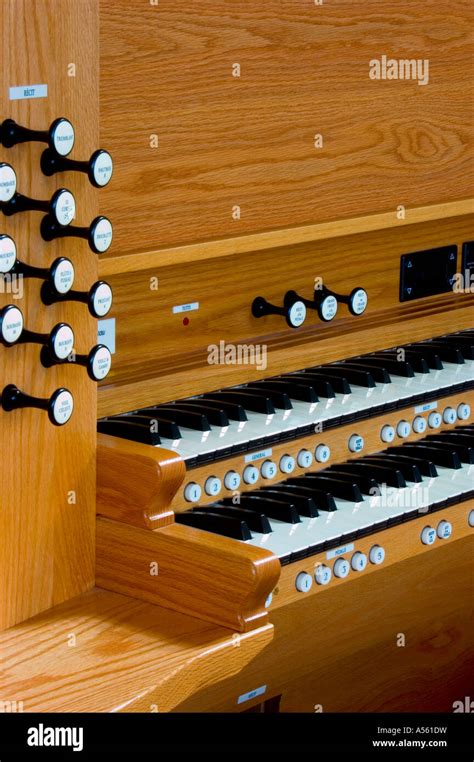Pipe Organ Keyboard Console Stock Photo Alamy