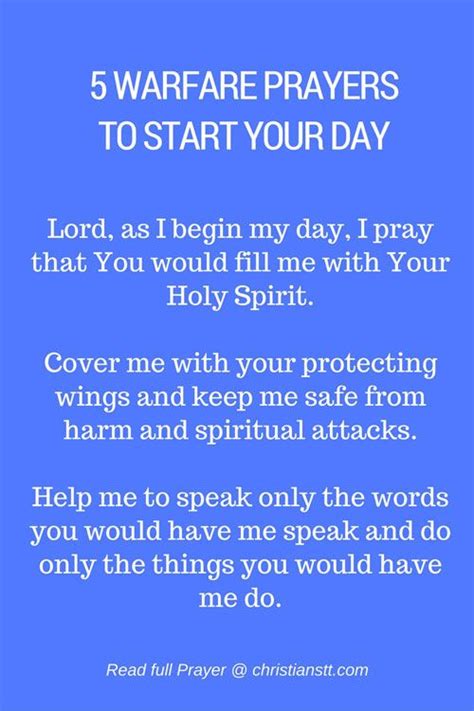 7 Spiritual Warfare Prayers To Start The Day Christianstt Spiritual