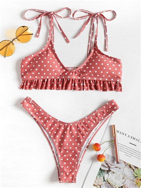 Cute Polka Dot Ruffle Bikini Polka Dot Bikini Set Polka Dot Bikini