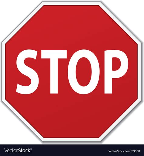 Aussehen und geschichte die stvo zum stoppschild: Stop sign Royalty Free Vector Image - VectorStock