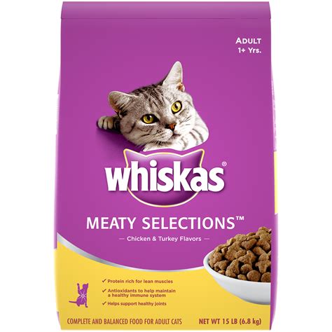 It is quite similar to the dry kibble, except. Whiskas Dry Cat Food Meaty Selections Chicken & Turkey 15 ...