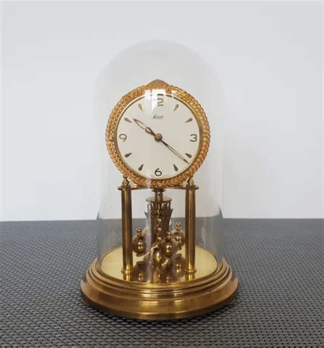 Kundo Vintage 400 Day Anniversary Glass Dome Clock Made In Germany
