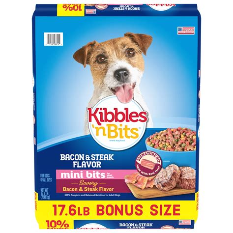 Kibblesn Bits Bacon And Steak Flavor Dry Dog Food For Adult 176 Lb