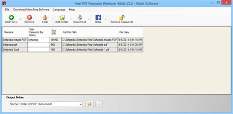 Try this app now for free! Download Free PDF Password Remover 2.2