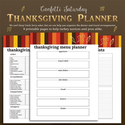 Thanksgiving Planner Printables