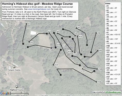 Horning S Hideout Meadow Ridge In North Plains OR Disc Golf Course