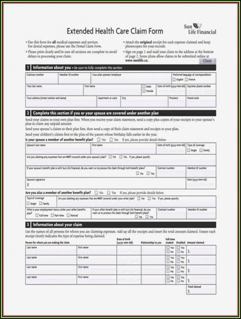 Extended Health Benefits Claim Form Manitoba Blue Cross Claimforms Net